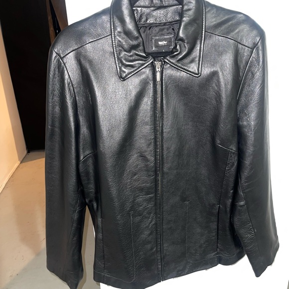 Mossimo Supply Co. Black Leather Jacket - Picture 1 of 3